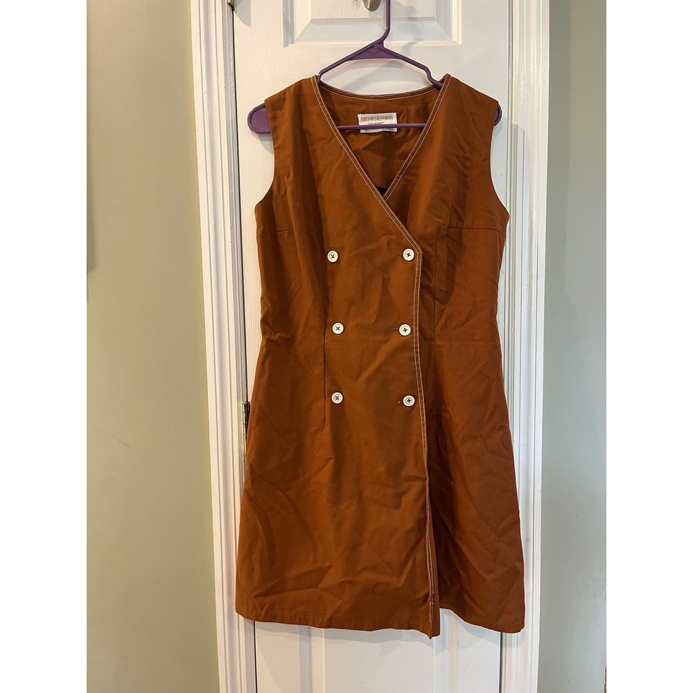 Vintage 60s Koret Koratron Double Breasted Romper Jumper Mod Workwear S
